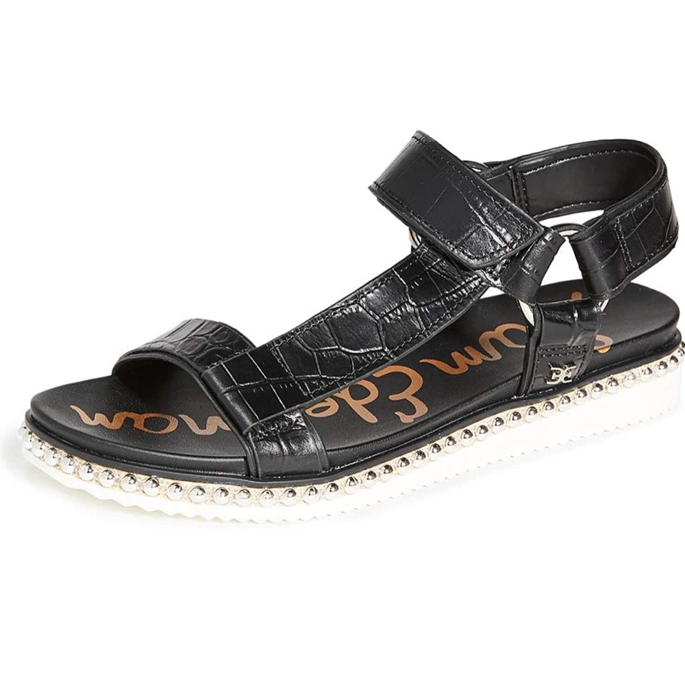 New, Sam Edelman Croc Embossed Annalise Sandals